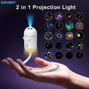 2 in 1 USB 무드등 조절 가능 포커스 차량 실내등 가정용 별빛 로맨틱 토성 은하계 야간 조명