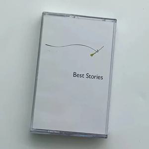 레트로 일본식 힐링 음악 카세트 테이프, 미니멀리스트 라인 아트 테마 커버, 악기 연주곡 컬렉션