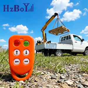 HzBoY 산업용 무선 원격 제어 RX-A4 4 버튼 DC 12V-24V 크레인 호이스트 윈치 콘크리트 펌프 트럭 리프트 제어용