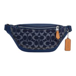 COACH 워렌 코튼 크로스바디 백, 패니 팩 대형 남성용 블루 CY886-SVXR9
