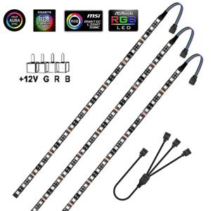 12V 4 핀 RGB 게임용 PC Led 스트립 라이트 5050 RGB 테이프 Aura Sync MSI 미스틱 라이트 마더 보드 제어 컴퓨터 케이스 백라이트
