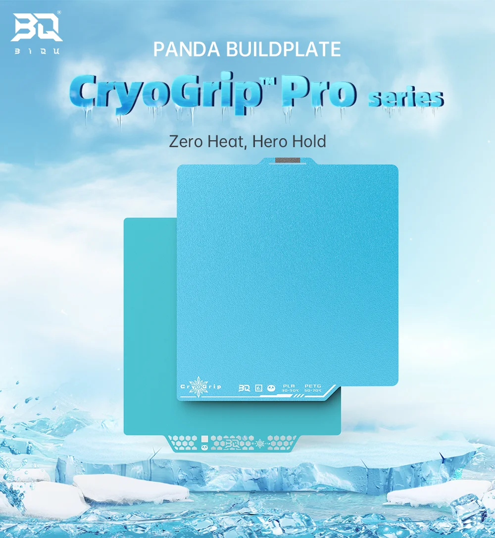 팬더 빌드 플레이트 CryoGrip Pro 쿨 플레이트 Bambu H2D P1 X1 시리즈 A1&Mini K1 Max AD5M/5X Prusa MK3/4 Voron 350MM Neptune4/3