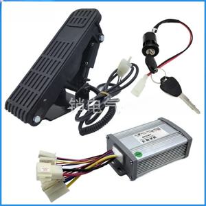 풋 스로틀 가속기 및 키 스위치 잠금 장치가 포함된 800W DC 브러시 모터 컨트롤러 – 전기 자동차용