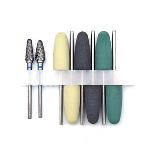 레진 아크릴 연마 키트 6개 실리콘 고무 연마기 + 2개 텅스텐 카바이드 로터리 버 2.35mm 샹크 연마 도구용