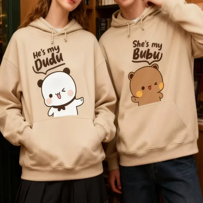 부부 두두 곰 커플 후드티 커플룩 캐주얼 귀여운 커플 의상 가을 겨울 남녀 데일리룩