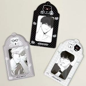 3pcs 만화 폴카 도트 카드 홀더 Kpop 포토 카드 보호대 PVC 3 인치 포토 카드 보관 슬리브
