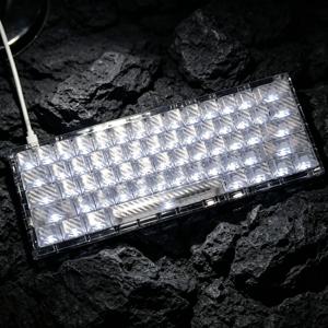 아이스 카본 패턴 2.0 직조 질감 백라이트 키캡, OEM 프로파일, 119키, 박스 포장, Wooting, Maizend, AULA 호환