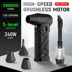 터보 팬 580000RPM 제트 공기 송풍기 휴대용 전기 먼지 청소기 고속 브러시리스 모터 청소 장치