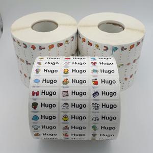 이름 태그 스티커 사용자 정의 방수 카와이 스티커 데칼 어린이를위한 맞춤형 이름 라벨 학교 문구 병
