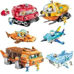 Octonauts 빌딩 블록 문어 어린이 교육 조립 모델 장난감 모델 데스크탑 장식품 소년과 소녀 생일 선물