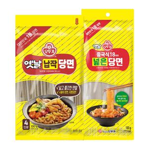 오뚜기 베스트 당면 2종(옛날 납작당면 100g + 중국식 18mm 넓은당면 100g) 세트