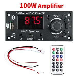 우수-2X50w 100W 앰프 블루투스 5.0 MP3 디코더 보드 DIY 자동차 MP3 플레이어 USB FM 녹음 스위칭 TF USB 녹음 통화
