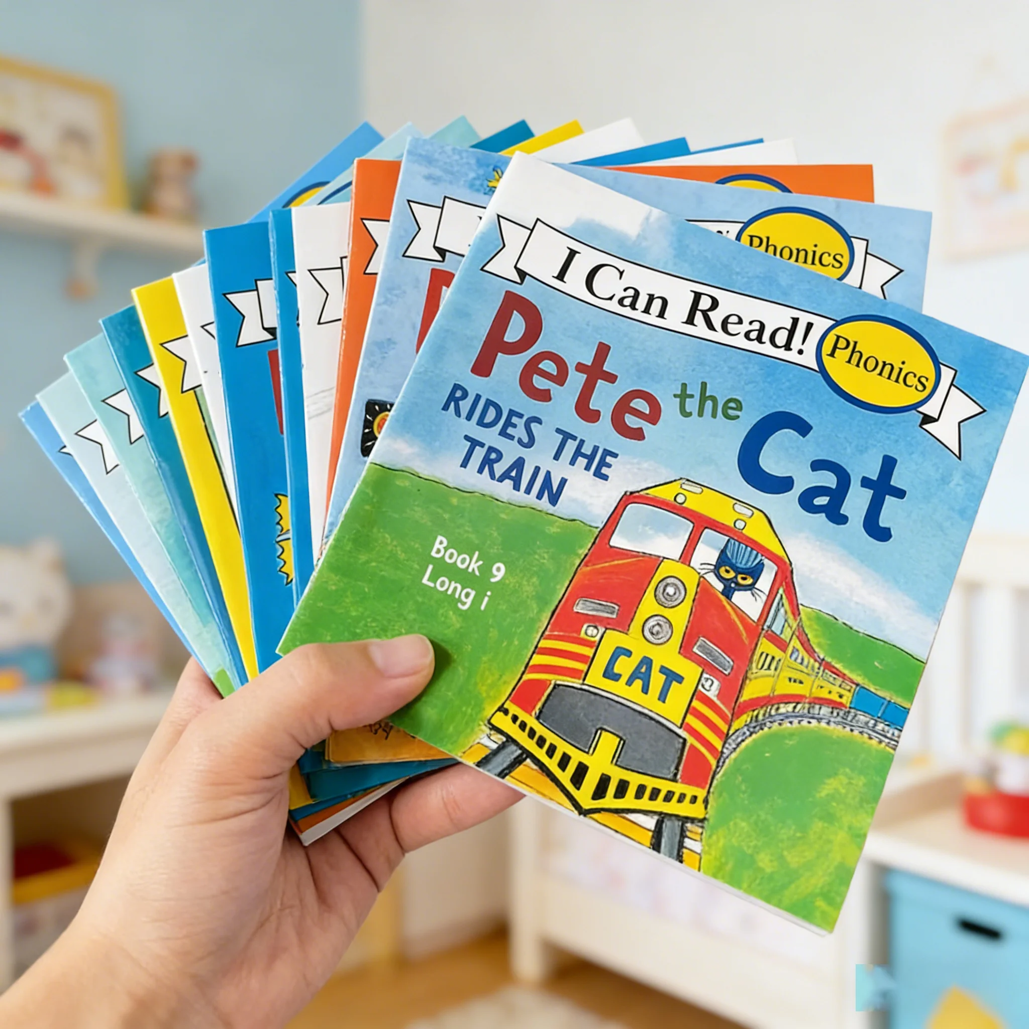 12권 세트 고양이 피트 I Can Read, 미니 휴대용 영어 그림책, 어린이 동화책, 초등 영어 학습