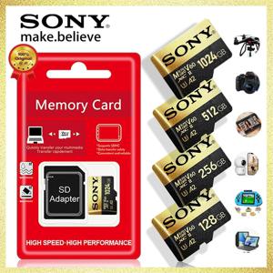 오리지널 소니 마이크로 TF SD 카드 1TB 512GB 256GB 128GB 64GB 고속 메모리 카드 U3 V60 TF 플래시 카드 (휴대폰 카메라용)