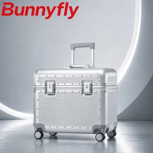 버니플라이 20인치 PC 기내용 캐리어 알루미늄 프레임 파일럿 스피너 TSA 잠금장치 하드 핸들 여행 사진 촬영용