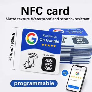 프로그램 가능하고 질감이 있는 방수 및 내마모성 자가 접착 NFC 스티커 NFC215 13.56MHz, 지름 약 10cm. 구글 리뷰