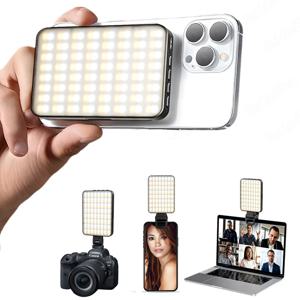 아이폰 16 프로 맥스/15 프로 맥스/14 프로/13 프로 맥스용 자석식 미니 LED 링 라이트 셀카 라이트, 틱톡 스트리밍용