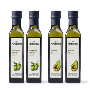 페페브루노 엑스트라버진 올리브오일 250ml x2병 +아보카도 오일 250ml x2병