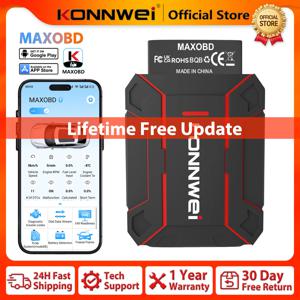 2026 KONNWEI MAXOBD 전문가용 풀 시스템 스캐너 블루투스 5.0 OBD2 진단 도구 ABS DPF EPB SAS SRS TPMS 시스템 기능