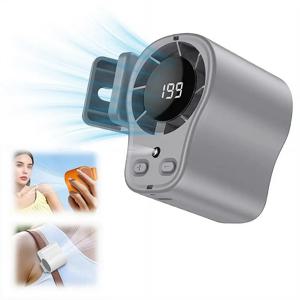 USB 충전식 반도체 냉각 미니 클립 팬(LED 디스플레이 포함), 고속 휴대용 목/허리/차량/우산 클립형 팬