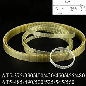 AT5-375/390/400/420/450/455/480/485/490/500/525/545/560 5mm 피치 AT5 PU 스틸 와이어 사다리꼴 코기드 동기식 타이밍 벨트