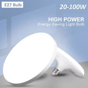 220V UFO 램프 E27 LED 전구 E27 LED 램프 차가운 흰색 20W 30W 40W 60W 100W Bombillas Ampoule LED 전구 조명 홈 조명 새로운