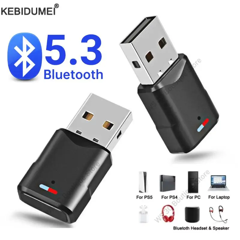 PS5 PS4 게임 콘솔 용 무선 게임 오디오 헤드폰 어댑터 수신기 PC 헤드셋 Bluetooth 5.3 오디오 송신기