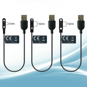 2핀 2.5mm / 2핀 4.0mm / 2핀 7.62mm / 4핀 7.62mm USB 마그네틱 스마트워치 충전 케이블 (스마트워치용)