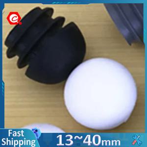 13~40mm 검정/흰색 원형 강철 파이프 플러그 블랭킹 엔드 캡 가구 테이블 발 먼지 커버 하프 스크류 인서트 플러그