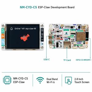 NM-CYD-C5 AI 에이전트 보드 (IoT 기기용) 2.8인치 화면 듀얼 밴드 WiFi ESP32-C5 GPT Claude DeepSeek 호환