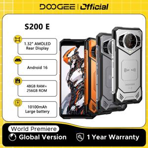월드 프리미어 DOOGEE S200E 5G 러기드폰 1.32인치 후면 디스플레이 10100mAh 48GB RAM (8GB+40GB) 256GB ROM 6.72인치 화면 안드로이드 16