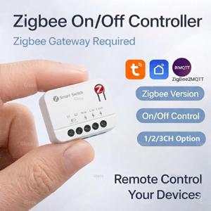 Zigbee TUYA 1/2/3Gang 미니 스마트 스위치 모듈 10A/16A DIY 릴레이 스위치 차단기는 Alexa Google Home Assistant 2MQTT와 함께 작동합니다.