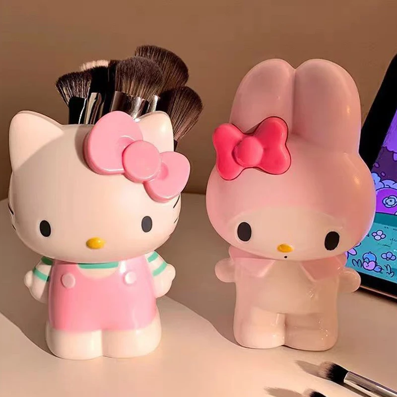 귀여운 헬로키티 만화 캐릭터 펜 홀더, 데스크탑 문구류 보관함, 정교한 홈 데코레이션