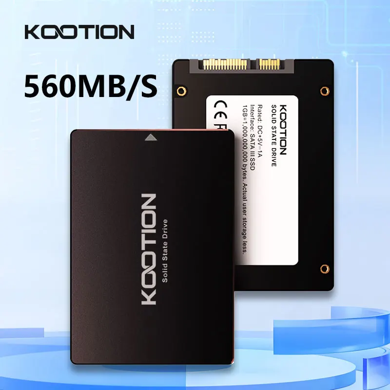 KOOTION SATA 3 SSD 드라이브 HDD 2.5 하드 디스크 SSD 64GB 128GB 240GB 256GB 480GB 512GB HD SATA3 솔리드 스테이트 하드 드라이브 (노트북 PC용)