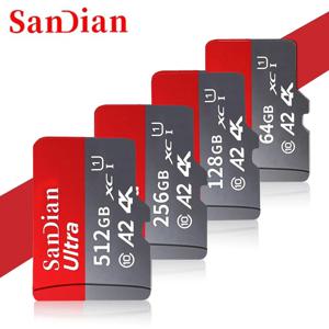 오리지널 128GB 마이크로 TF/SD 카드 V30 클래스10 256GB 플래시 카드 512GB 메모리 카드 (샤오미 카메라폰, 드론, 감시 카메라용)