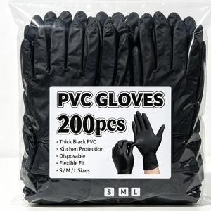 일회용 검정 장갑 남녀공용 라텍스 프리 니트릴 PVC 두꺼운 스플라이드 핑거스 가사 청소 자동차 애완동물 관리 요리 도구 여성용