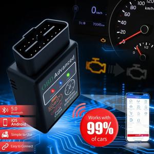 L17 OBD2 스캐너 어댑터 BT 무선 진단 코드 리더 OBD II 스캔 툴 (리셋, 삭제, 차량 엔진 라이트 체크용)