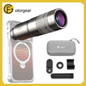 Fotorgear 400mm 프로 렌즈: 스마트폰 카메라용, 고배율 HD 렌즈, T-마운트 시스템과 호환, 아이폰 및 안드로이드 기기용 17mm 나선형 개구부.