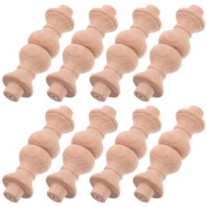 10개입, 수작으로 조각한 나무 난간 기둥, 63mm, 계단, 가정 장식, 가구 수리, 계단 난간용 장식용 기둥