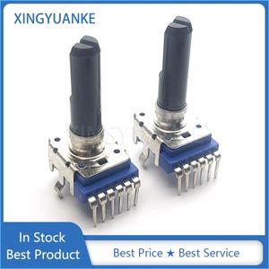 3PCS RK12 유형 듀얼 6 핀 B10K B20K B50K B103 B203 B503 센터 위치 지정 오디오 볼륨 전위차계 D 샤프트 길이 23.5MM