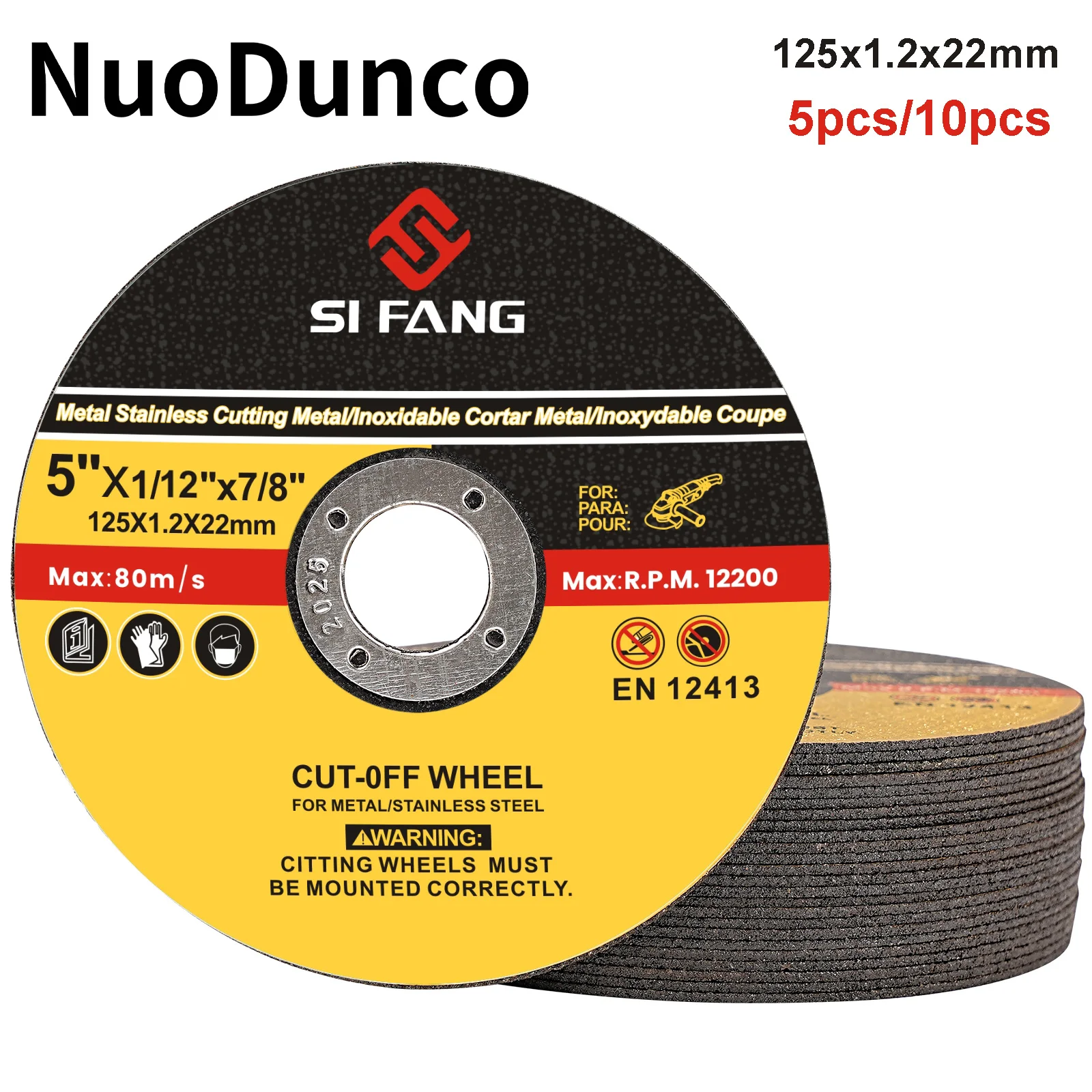 10-5pcs 125mm 컷오프 휠 원형 수지 톱 블레이드 앵글 그라인더 커팅 디스크 금속 철 구리 목재 플라스틱 커팅 톱