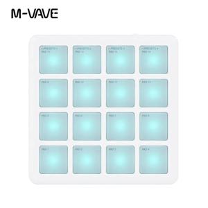 M-VAVE SMC-PAD 포켓 패드 휴대용 무선 미디 컨트롤러 16 패드 적합한 타악기 DJ 음악 편곡기 키보드 컨트롤러