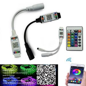 LED RGB 컨트롤러 블루투스 호환 DC5V 12V 24V 음악 스마트 APP 컨트롤러 라이트 스트립 제어 5050 RGB LED 스트립