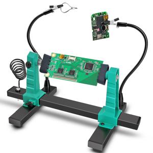메탈 360 °   회전 조절식 PCB 홀더 지그 납땜 스탠드 클램프 회로 기판 조립용 수리 도구