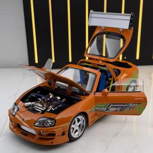 1:24 1995 수프라 A80 MK4 합금 영화 스포츠카 모델 다이캐스트 금속 클래식 트랙 레이싱 자동차 모형 사운드 라이트 키즈 선물
