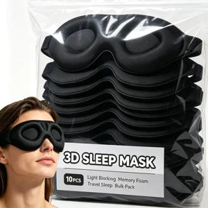 3D 수면 마스크 빛 차단 수면 마스크 남녀공용 부드러운 눈 보호대 여행용 아이섀드 야간 통기성 편안한 휴식 아이마스크