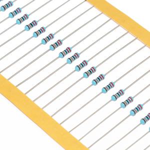 100pcs 1/4W 금속 필름 저항기 1 1.2 1.5 10 12 15 11 13 16 20 22 33 47 51 56 62 75 82 91 100 120 150 220 330 R K 옴 M 0.125W