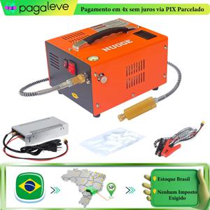 NUOGE 110V/220V 전원 PCP 공기 압축기 4500Psi 30Mbar 펌프 오일/무수 고압 펌프, 다이빙 병에 사용 가능