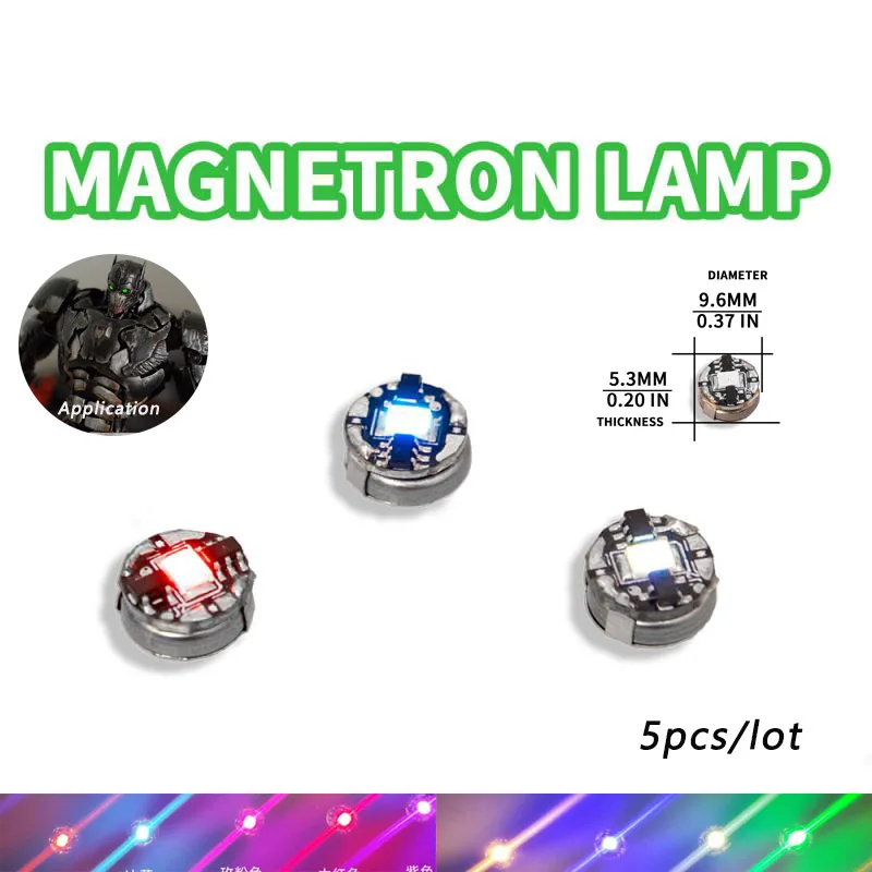 5Pcs 자기 제어 Led 램프 무선 조명 Diy 모델 제작을위한 슈퍼 브라이트 울트라 브라이트 플러스 배터리가있는 라이트