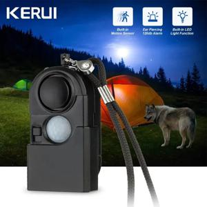 KERUI 휴대용 미니 모션 탐지기 알람 120DB 사이렌 SOS LED 라이트 보안 알람 여행 홈 어린이 안전 개인 경보